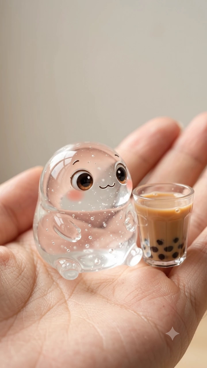 🎬 Tiny Boba Tea Jelly Creature 🧋😍 | Satisfying ASMR #Shorts