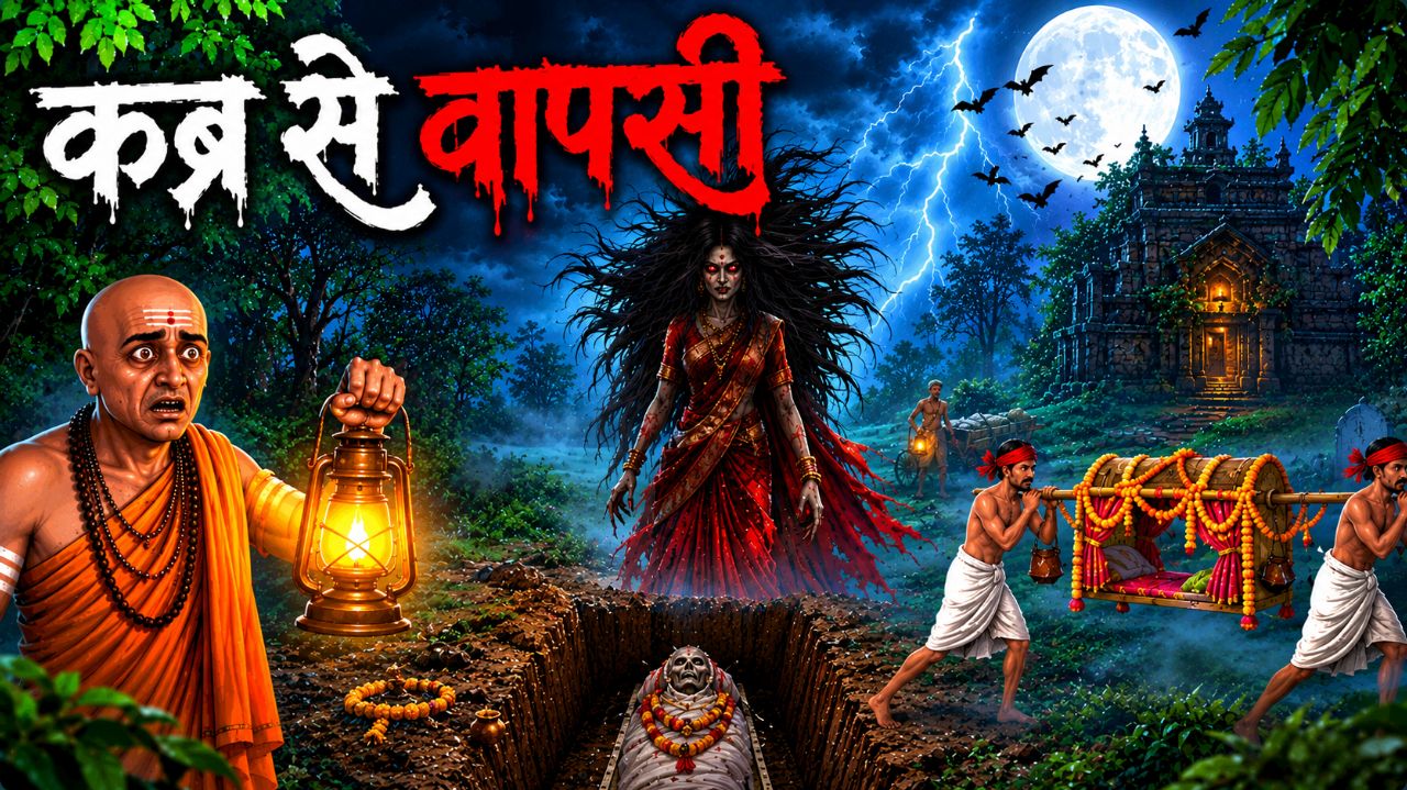 कब्र से वापसी 😱👻 | सबसे डरावनी हिंदी हॉरर कहानी | Hindi Horror Cartoon Story #HorrorStory #Hindi
