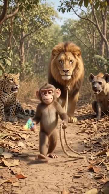 😂 छोटे बंदर की धमकी, शेर की हालत खराब! 🐒🦁

#Funny #LionComedy #Monkey #3DAnimation #ViralShorts #