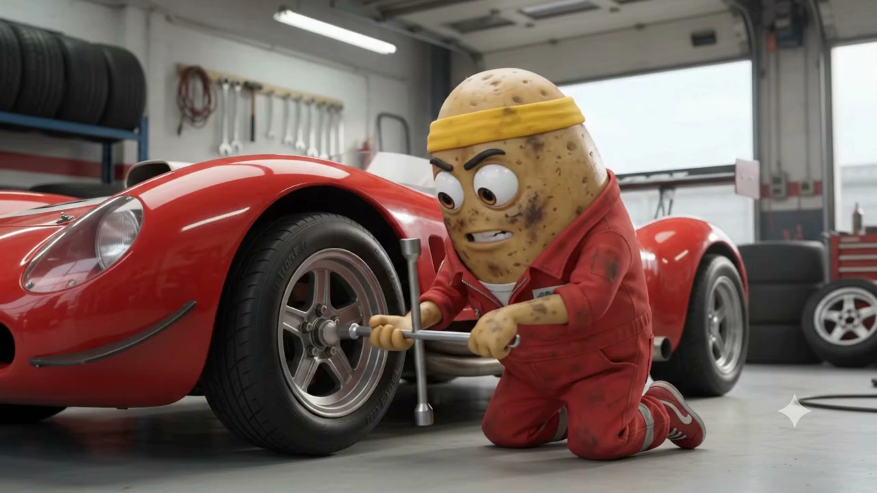 Garib  aalu ke racing car video