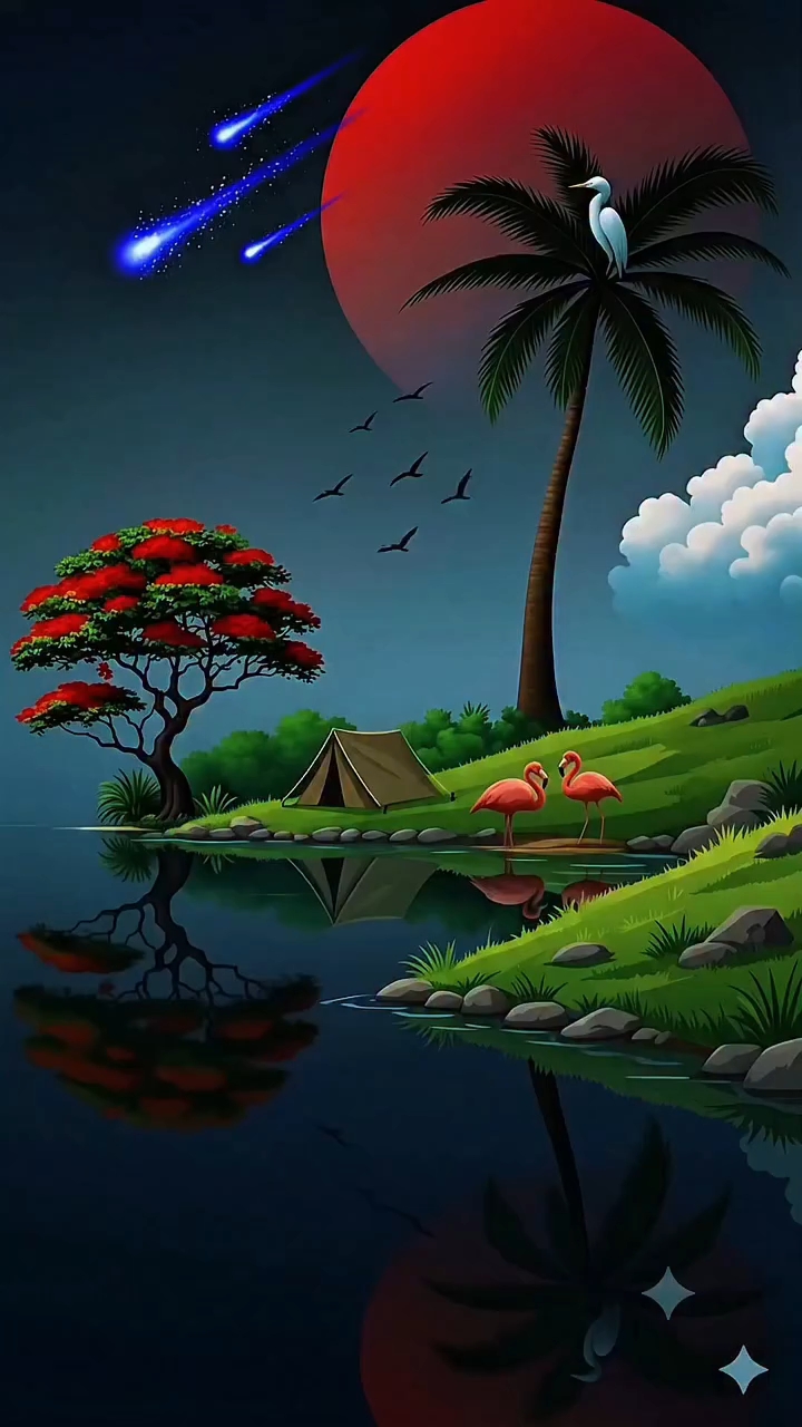 A peaceful Indian summer village night, brought to life 🌙