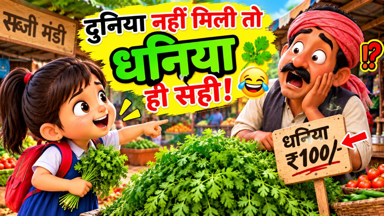 😂🌿 दुनिया नहीं मिली तो धनिया ही सही! 🤣