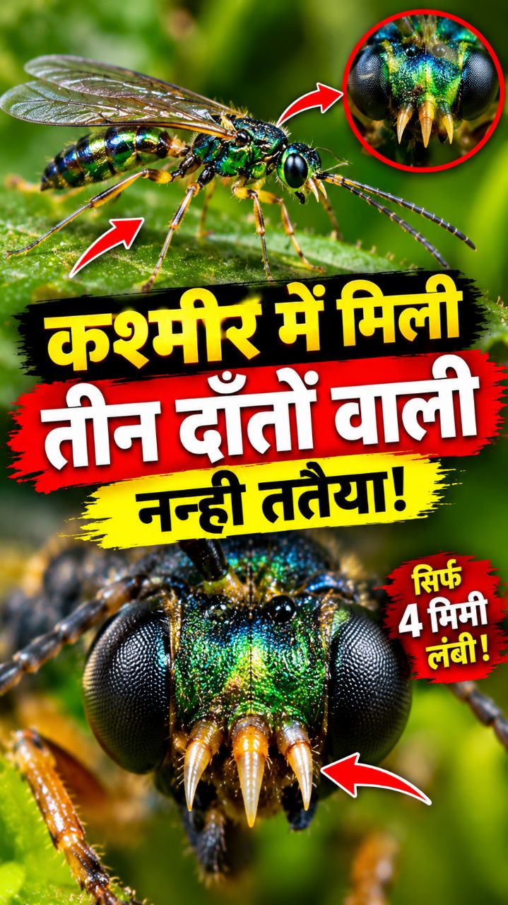 कश्मीर में मिली तीन दाँतों वाली नन्ही ततैया! #IndiaFacts #RareSpecies