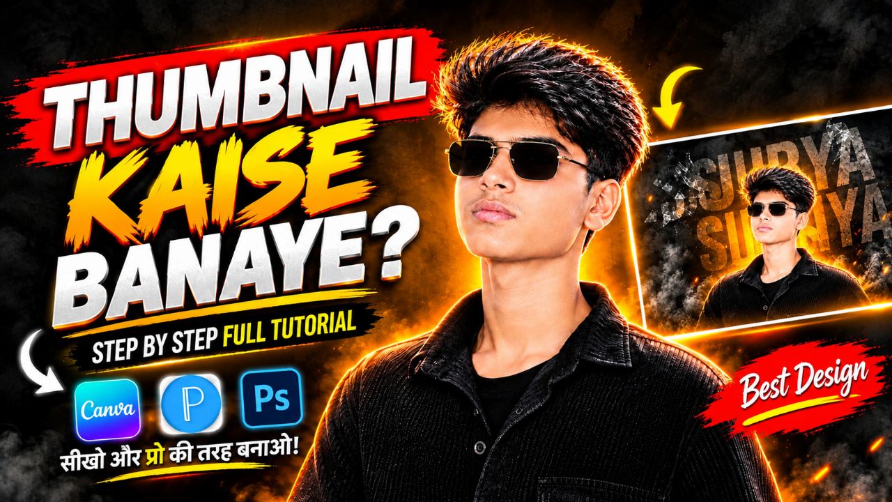 Ai se thumbnail desin kaise krea❤️👍