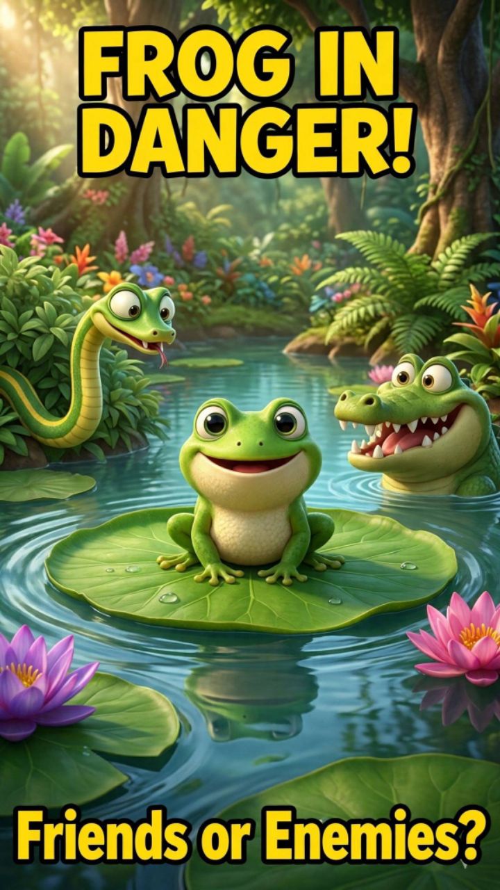 🐸 Clever Frog vs Two Foolish Hunters! 😂 | Funny 3D Cartoon Story #Shorts