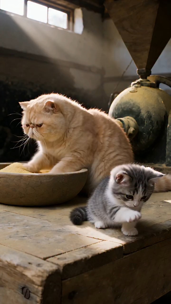 Cute Kittens Cooking Together 🐱🍳 | Adorable Cat Family Story #Shorts