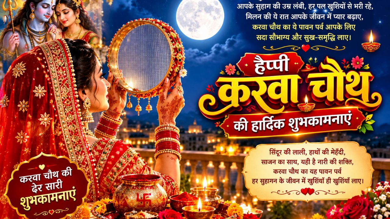 करवा चौथ की हार्दिक शुभकामनाएं