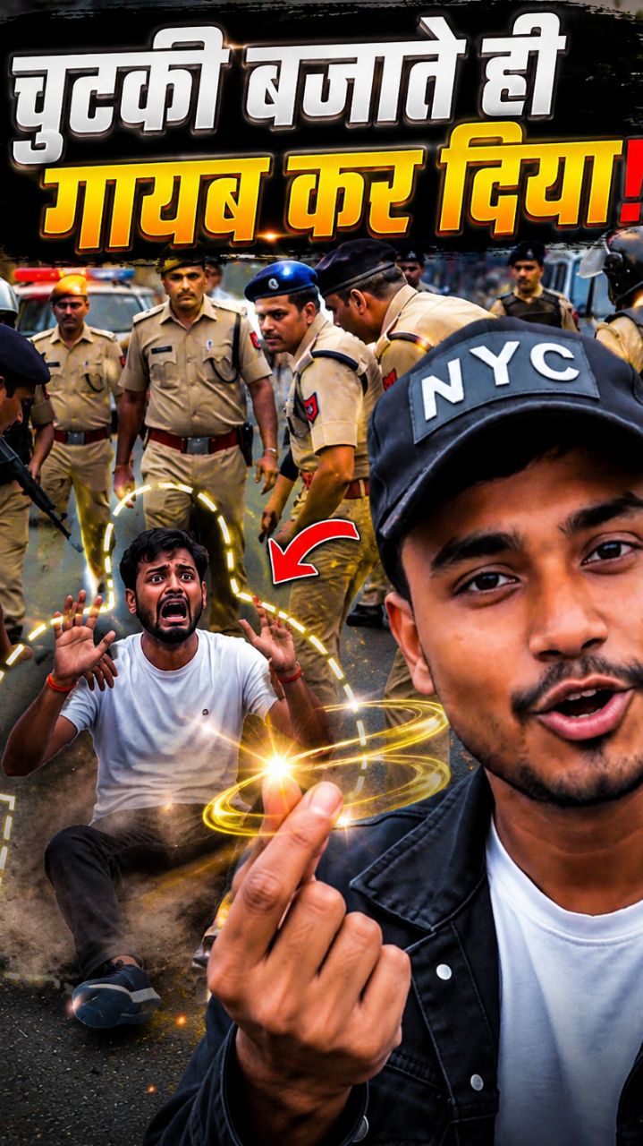 ये है कमाल की VFX एडिटिंग और AI वीडियो इफेक्ट्स का जादू! 🤯🔥 पुलिस के बीच चुटकी बजाते ही हुआ ऐसा कम