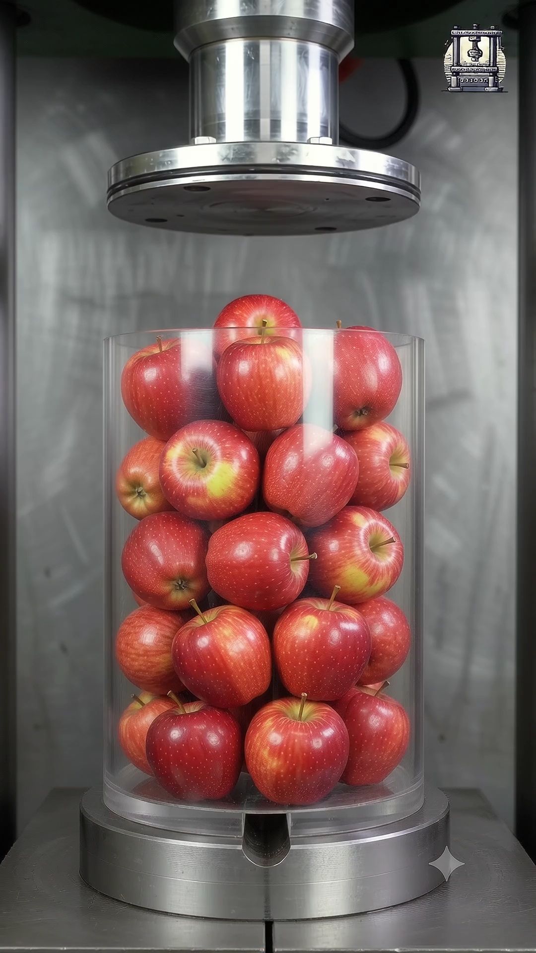 🍎 WAIT FOR THE CRUSH! 😱💥 #Shorts #Satisfying #HydraulicPress #Apple