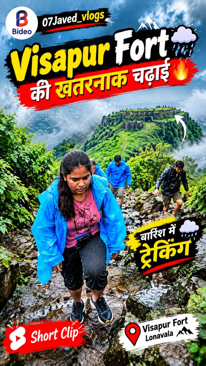 😱 बारिश में Visapur Fort की चढ़ाई 🌧️⛰️ | क्या शानदार नज़ारा! 😍