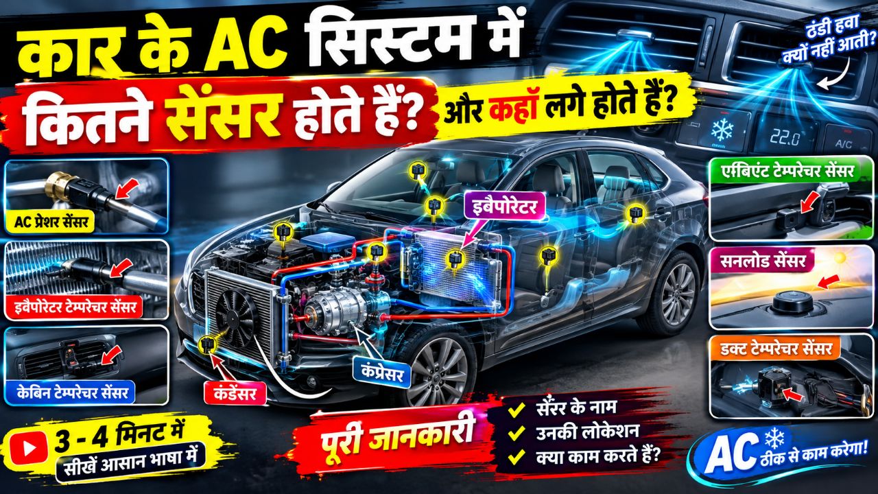 Car AC में कौन-कौन से Sensor होते हैं? 😱 पूरी जानकारी | AC Sensor Location & Working in Hindi