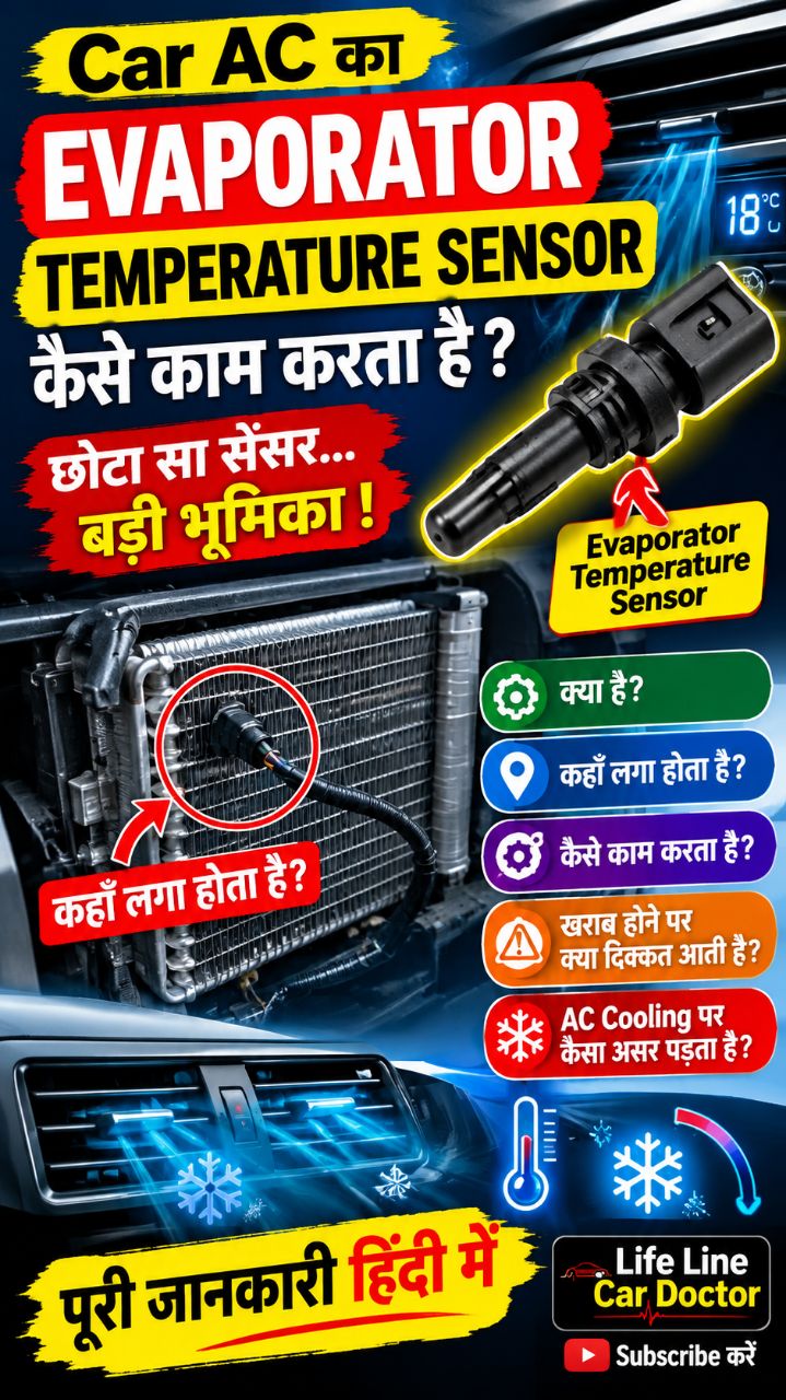 Car AC का Evaporator Temperature Sensor कैसे काम करता है? 😱 | AC Sensor #Shorts
