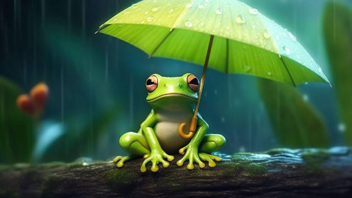 जादुई छाते ने मेंढक को हवा में उड़ाया! 🐸☂️ #Cartoon #HindiCartoon