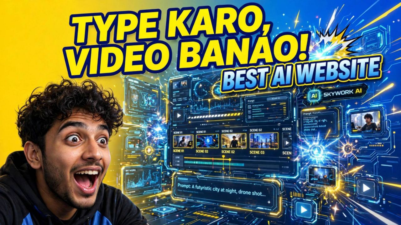 Type Karo Aur Video Bana Lo 😱 | Best AI Website For Video, Slides & Poster | Skywork AI*