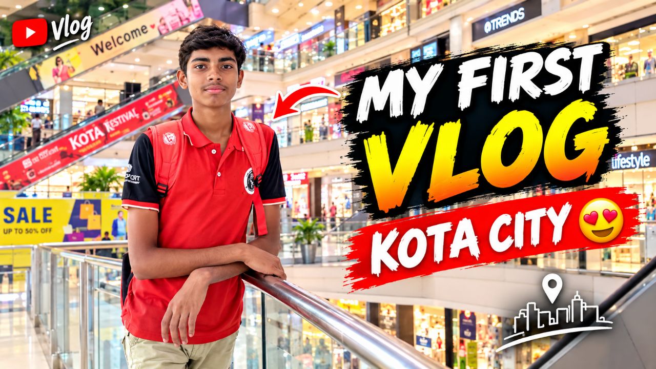 My First Vlog in Kota City 😍🔥 | कोटा शहर की पहली Vlog | Kota City Mall Tour 🎥