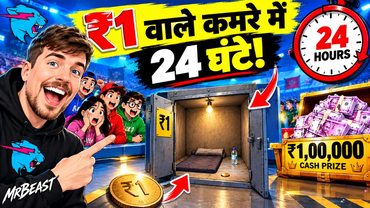 ₹1 वाले कमरे में 24 घंटे! 😱 आखिरी तक कौन टिकेगा?#Shorts #CartoonChallenge #HindiCartoon  #3DCartoon