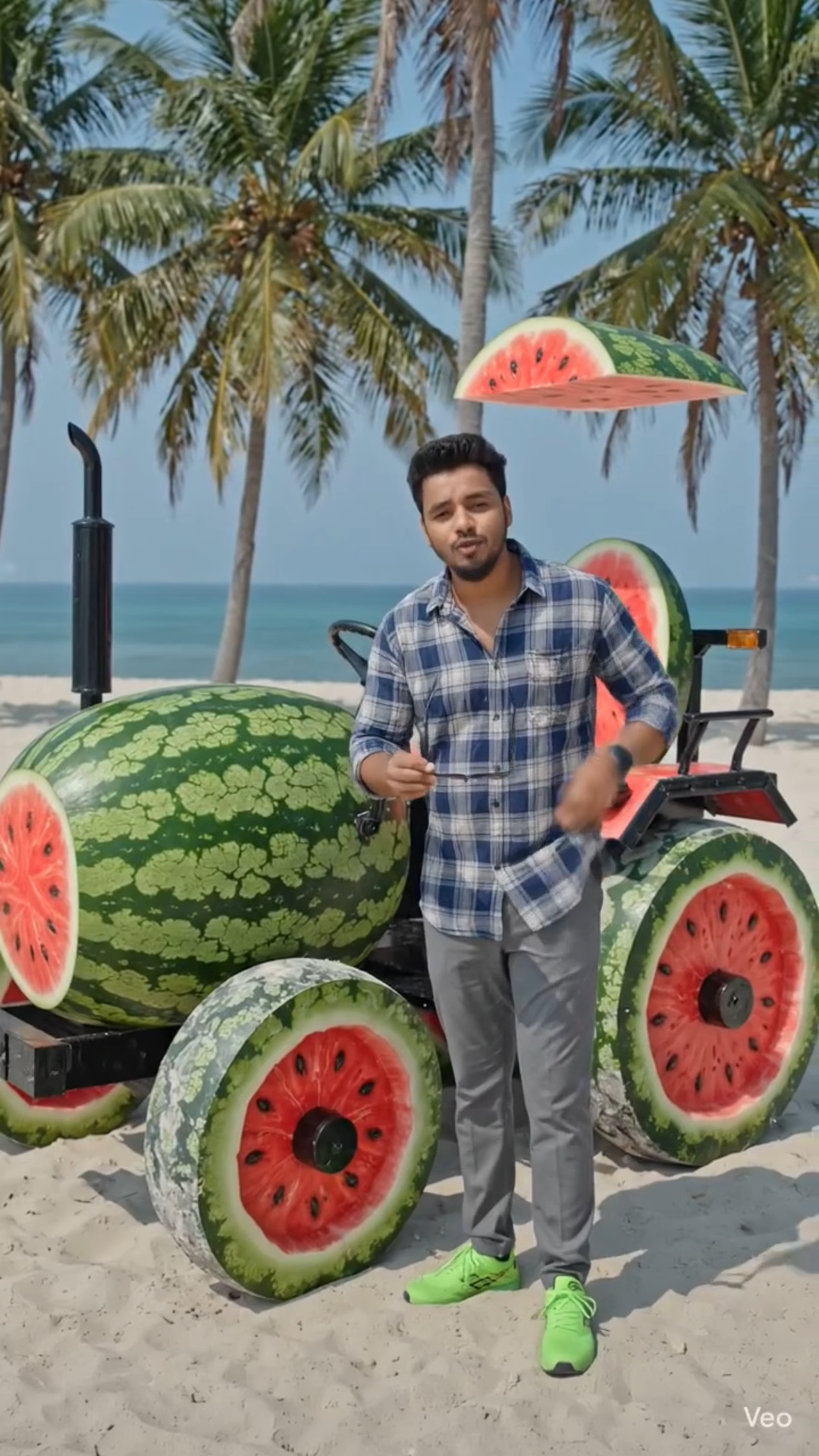 Watermelon tractor