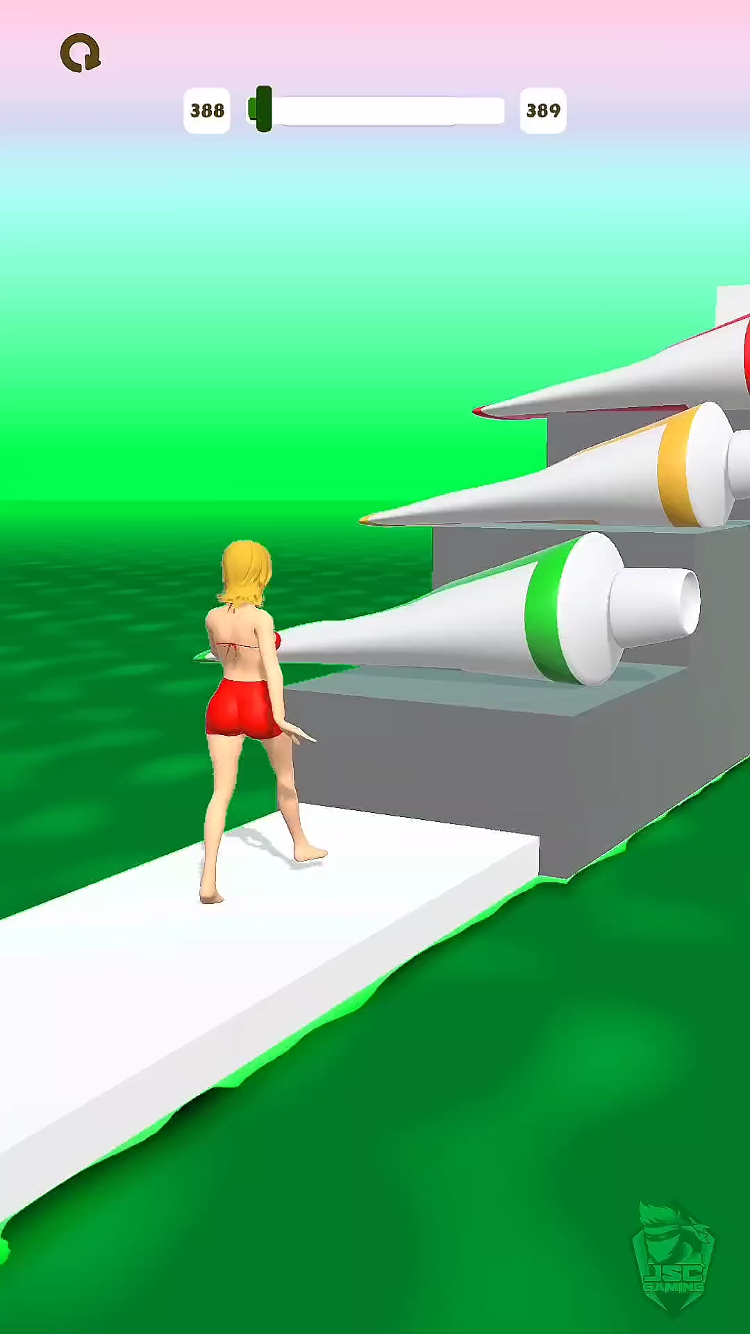 Squeezy Girl Fun Reverse #01 🦘 #fun #mobilegame #amogus #shortsfeed #crush #shorts