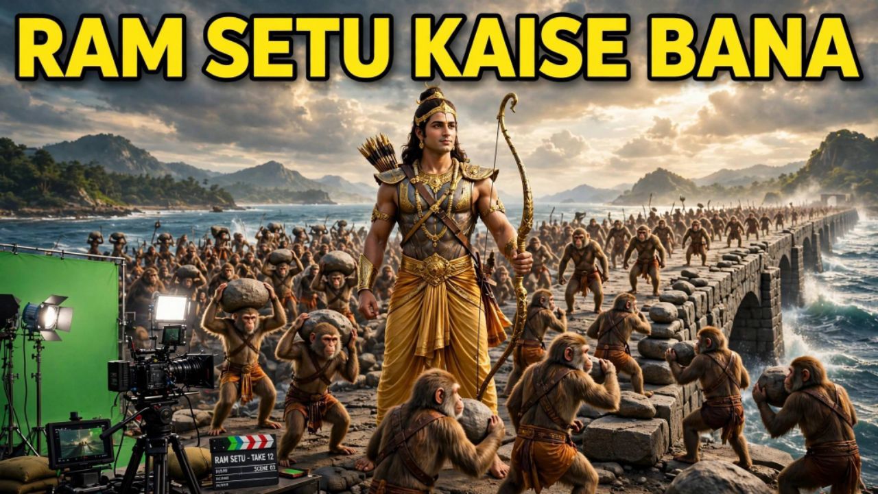 रामसेतु निर्माण शूटिंग वीडियो