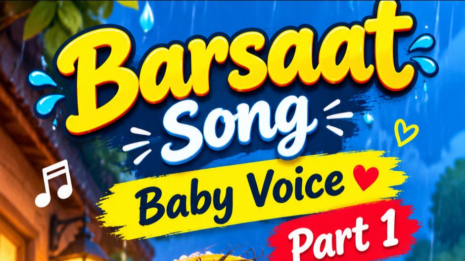🌧️ Barsaat Song ☔ Baby Voice Version ❤️ Part 1 😍🎤 | Cute 3D Cartoon #Shorts
