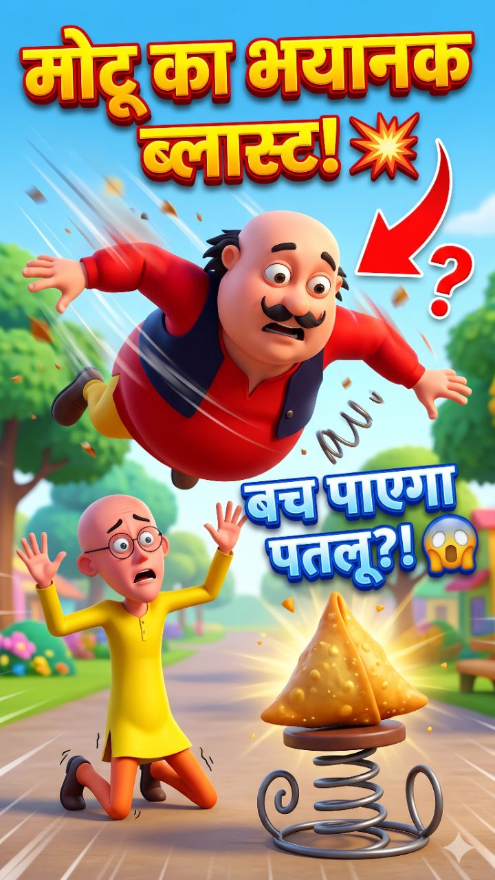 समोसे के चक्कर में मोटू का भयानक ब्लास्ट! 😂💥 #shorts