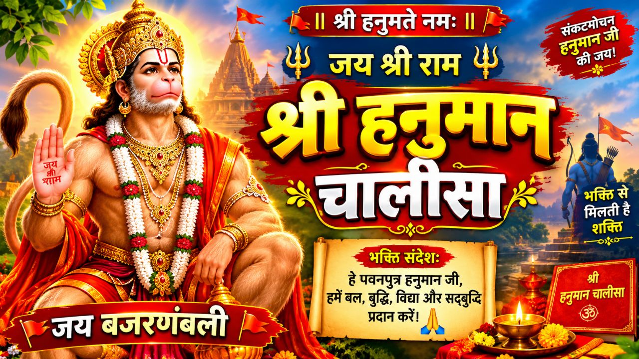 🚩 श्री हनुमान चालीसा 🙏 | जय श्री राम 🔱 | Hanuman Chalisa 2026 | Raushan Bhakti AI Music