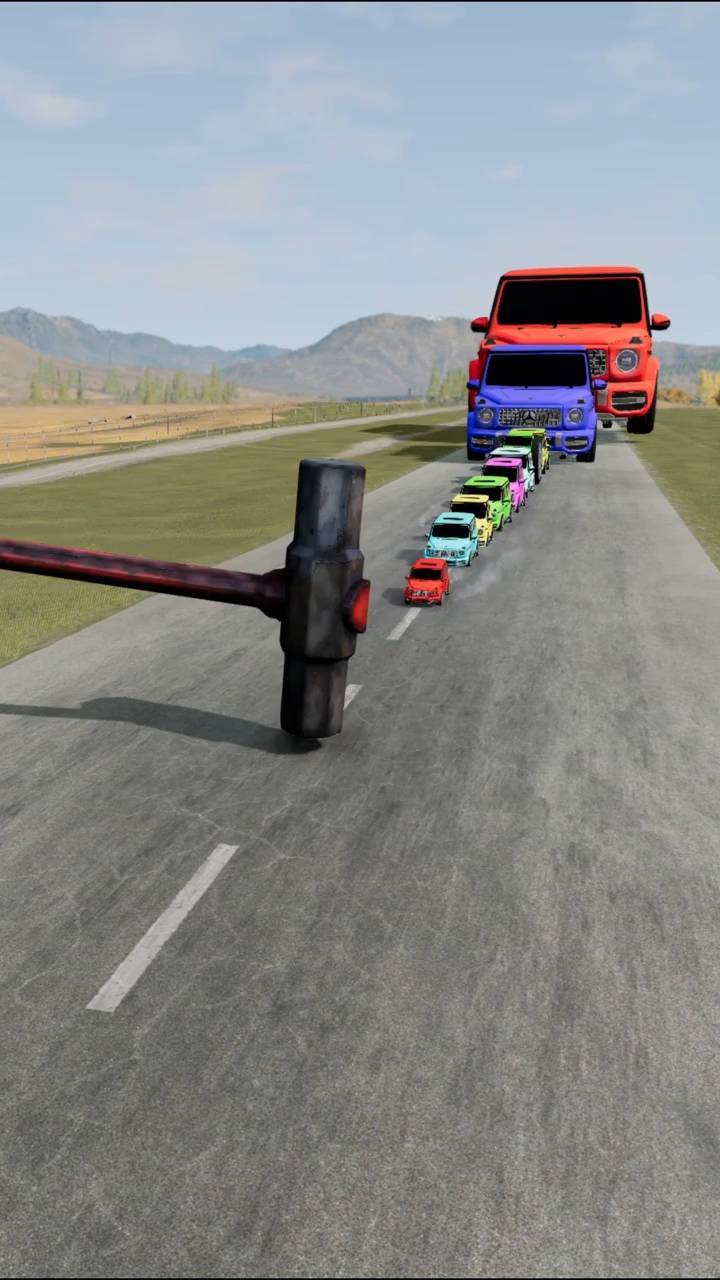Tiny Cars vs GIANT SUVs! 😱 Crazy Car Crash Challenge in BeamNG Drive #Shorts
