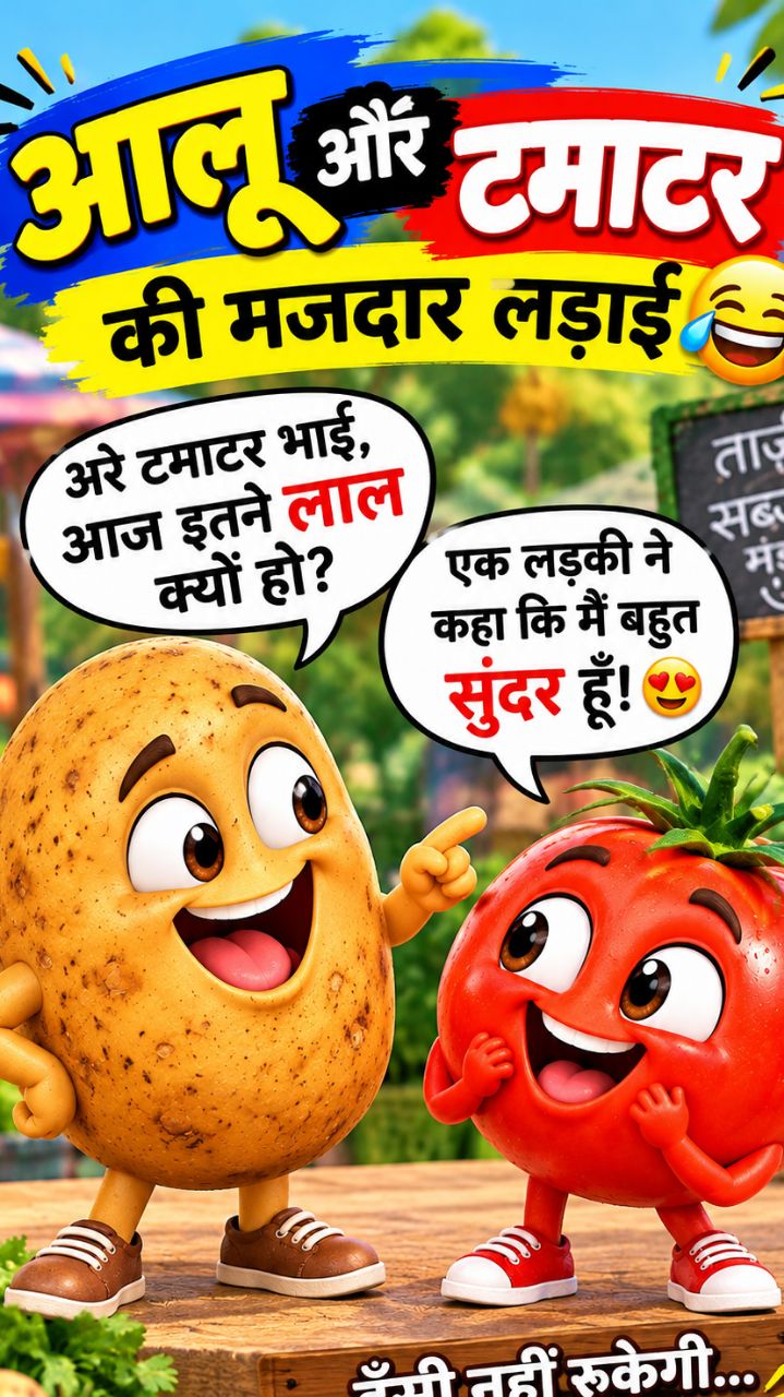 😂 आलू और टमाटर की मजेदार लड़ाई 🤣🥔🍅 | Funny Vegetable Comedy #Shorts