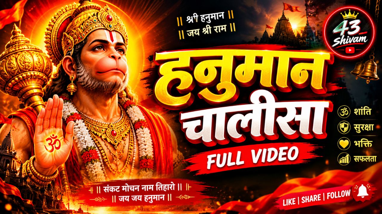 🚩 हनुमान चालीसा 🚩 | संकट मोचन हनुमान जी 🙏 | Hanuman Chalisa Full Video 🔥 | जय श्री राम 🚩