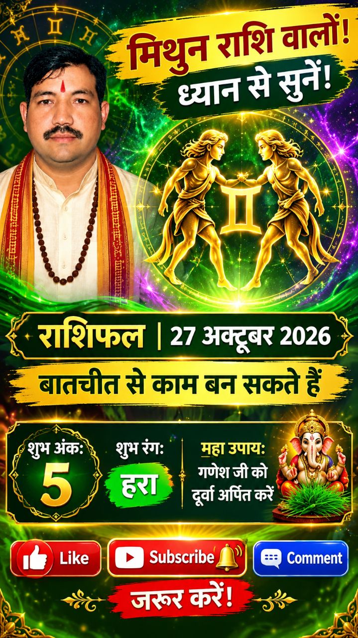 मिथुन राशि 27 October 2026
