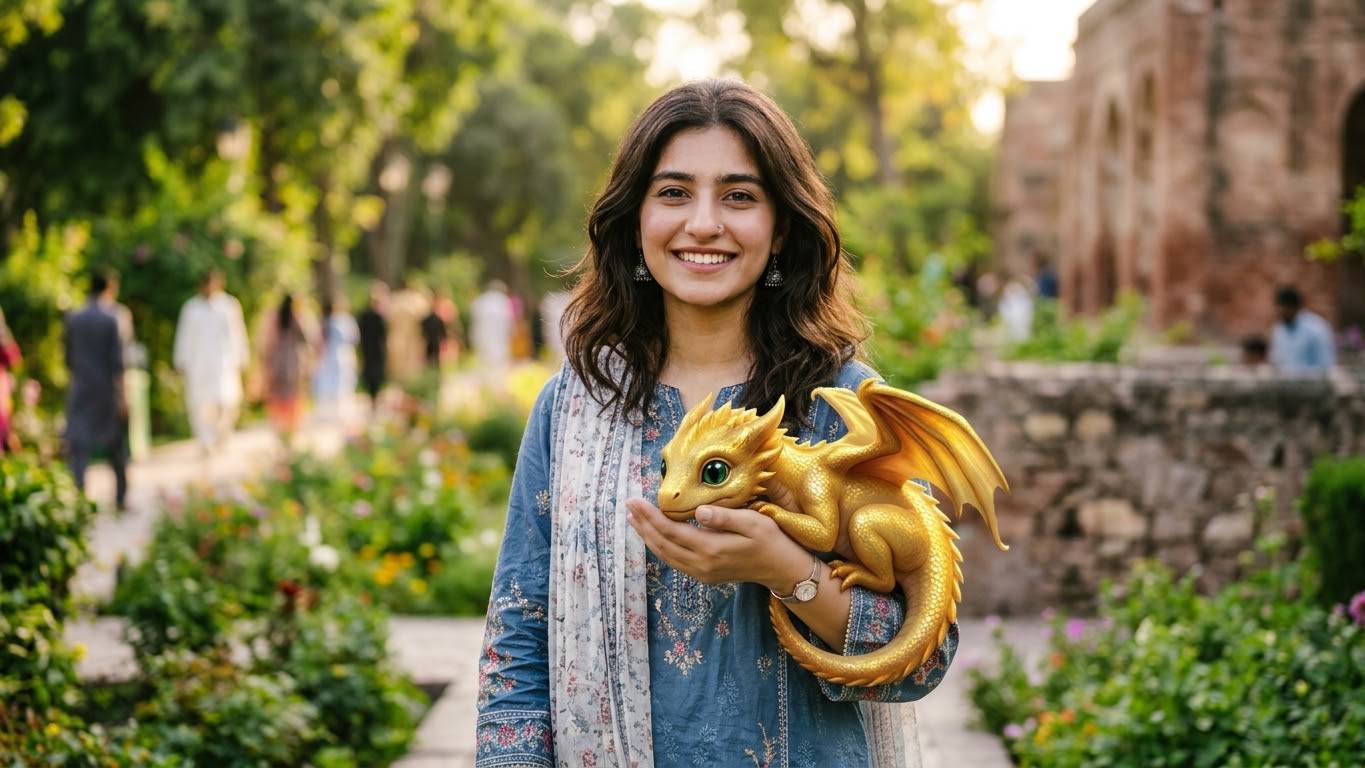 Dragon and girl.