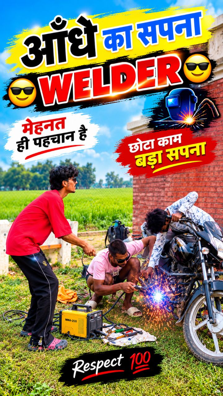 😎 अंधे का सपना WELDER 😂🔥 | बाइक की वेल्डिंग में गजब कॉमेडी 🤣