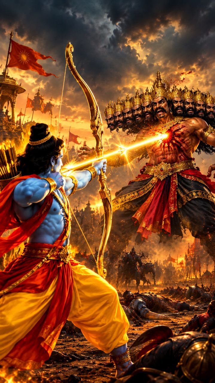 श्री राम जी ने रावण का अंत किया 🚩🔥 #shorts #जयश्रीराम #Ramayan #RavanVadh #SanatanDharma