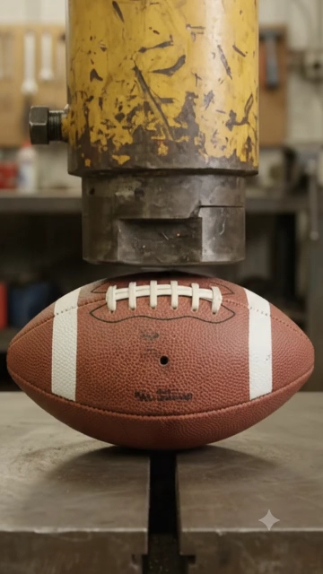 ⚽ Hydraulic Press vs Football! 😱💥 #Shorts #HydraulicPress #Crushing #Satisfying