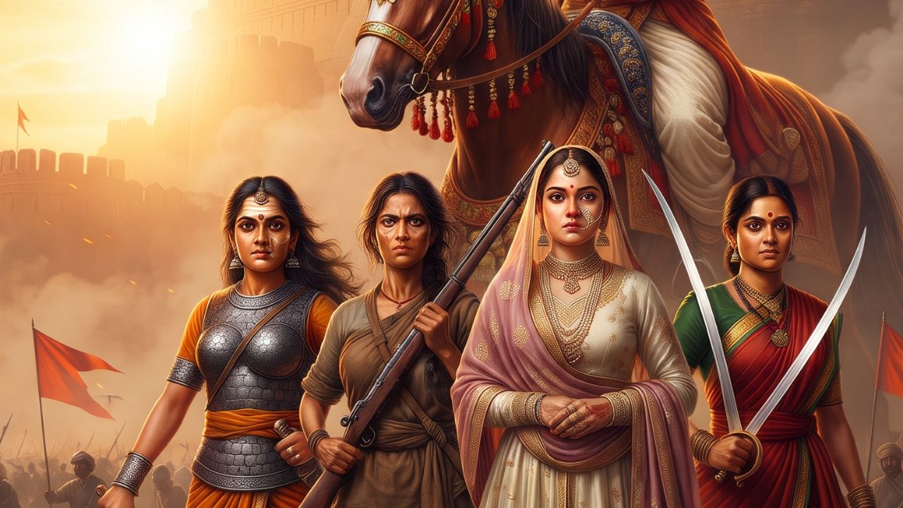 अंग्रेजों से लड़ने वाली भारत की 5 वीरांगनाएँ 🇮🇳🔥 | Indian Women Freedom Fighters #Shorts