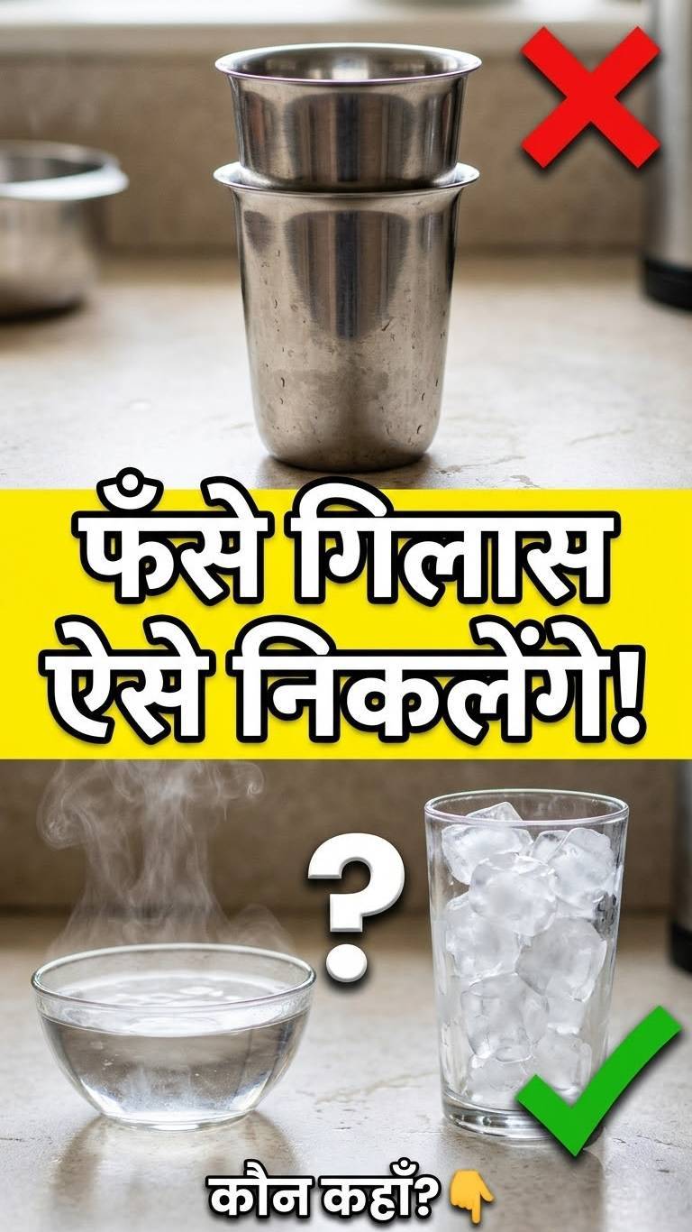 स्टील के गिलास फँस गए? 😮