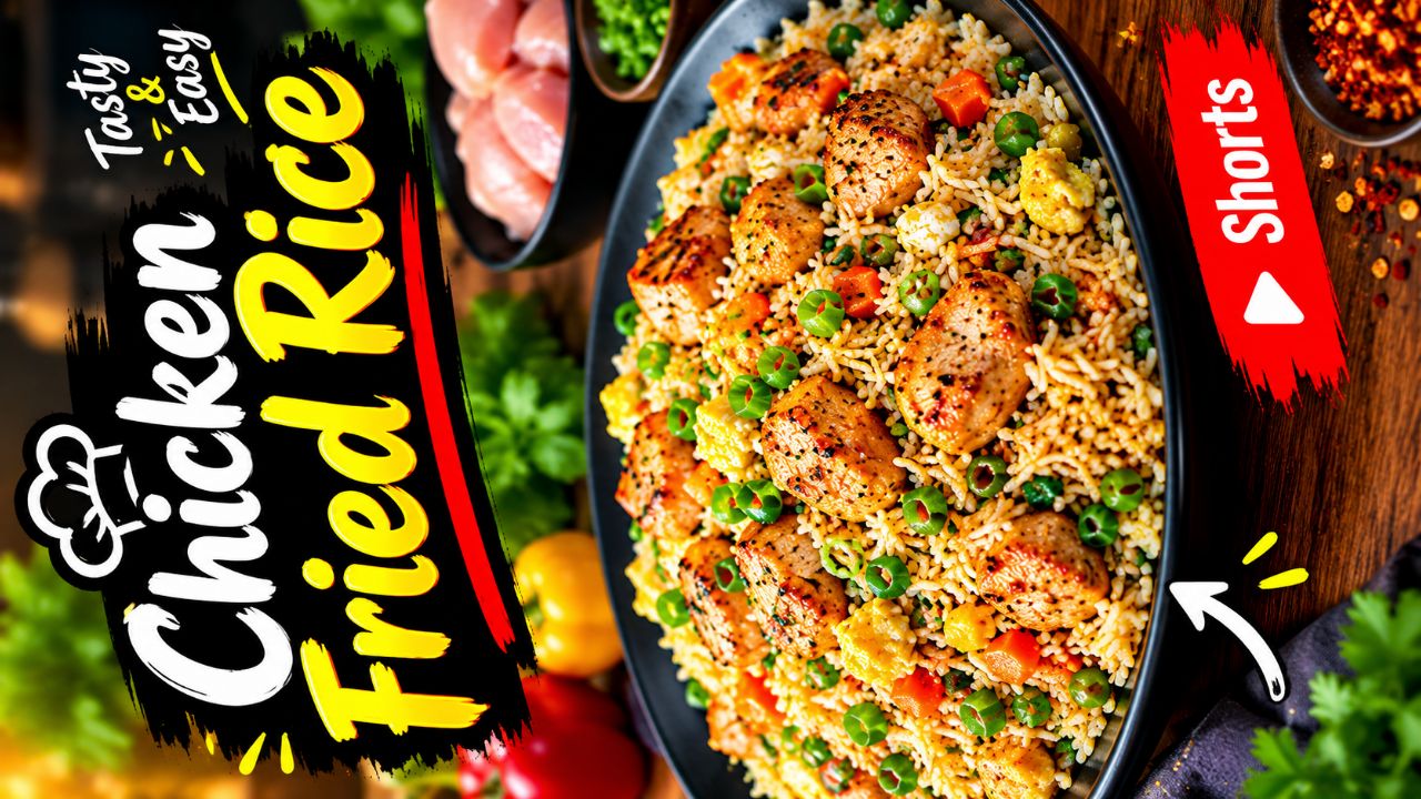 🍗 ऐसा Chicken Fried Rice पहले कभी नहीं खाया होगा! 🤤🔥 | Restaurant Style Chicken Rice 😍 #Shorts