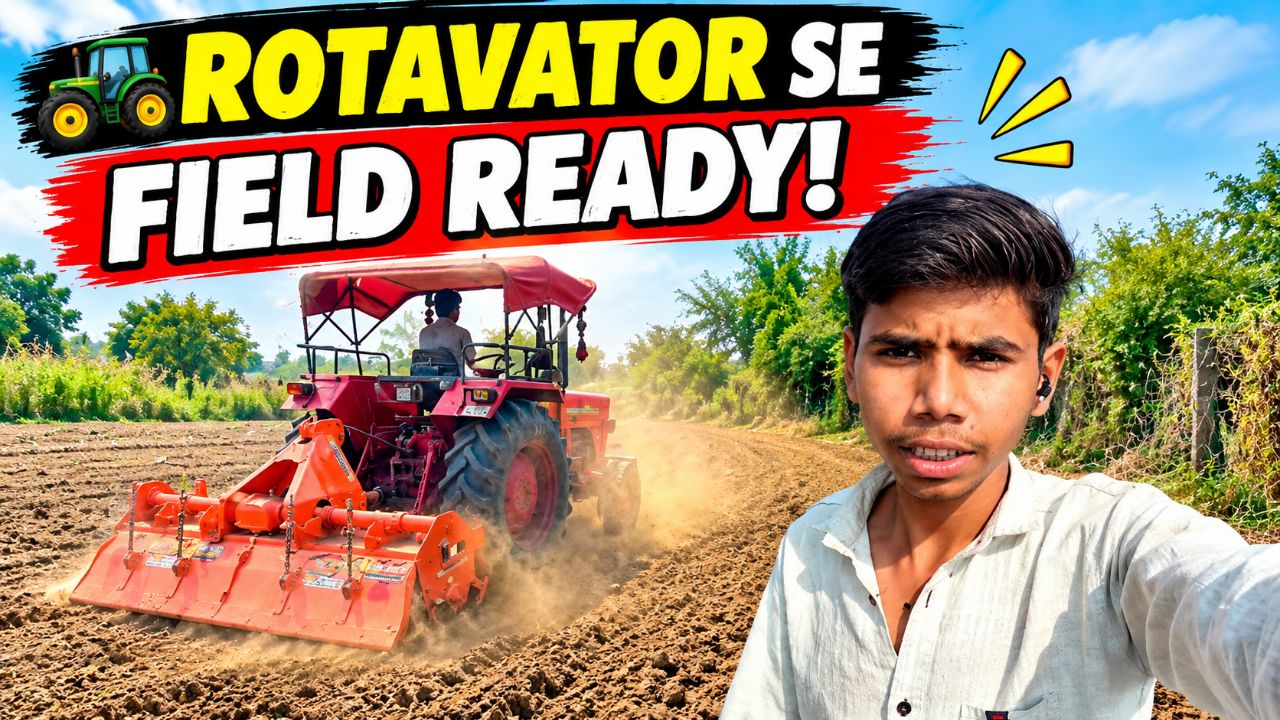 Rotavator Se Field Preparation 🌾🔥 | Farming Vlog