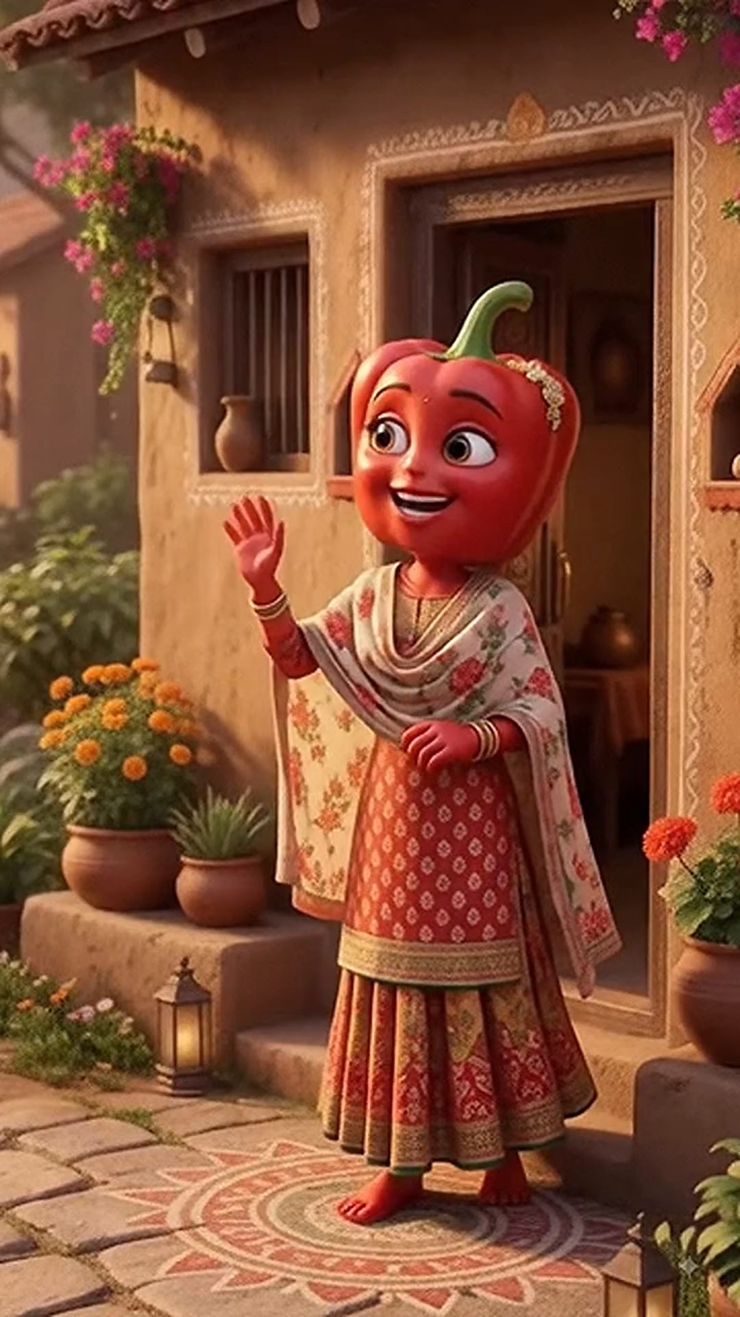 लौकी भैया और मिर्ची रानी की मजेदार मुलाकात! 🥒🌶️😂