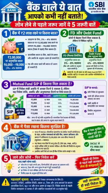 🏦 SBI बैंक की ये 5 बातें 90% लोग नहीं जानते! 😱💰 | FD vs SIP | बैंक में पैसा कितना सुरक्षित है?