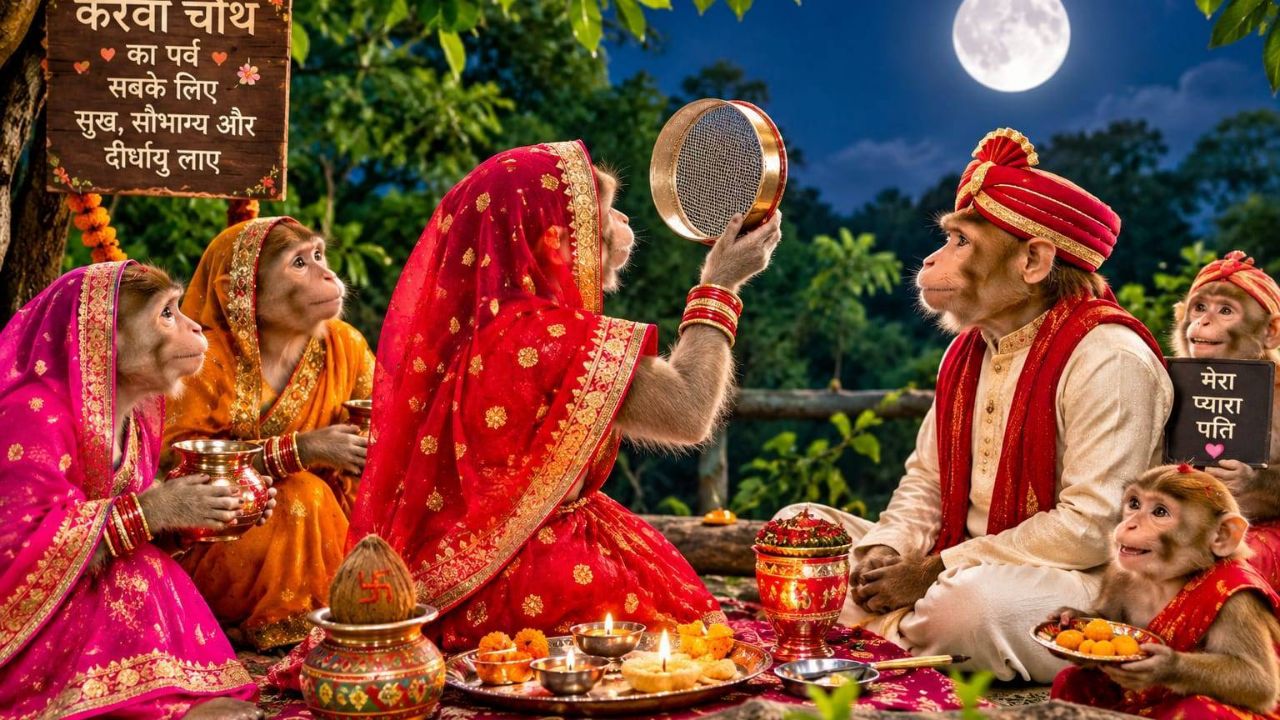 करवा चौथ जंगल में