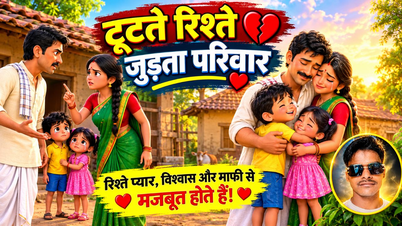 💔 पति-पत्नी का झगड़ा और बच्चों का प्यार ❤️ | एक भावुक पारिवारिक कहानी | Hindi 3D Cartoon Story
