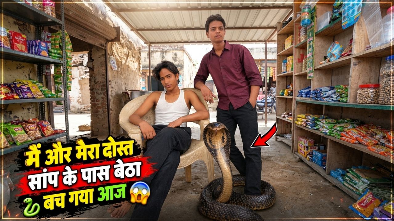 दोस्त के पास सांप  बच गया यार