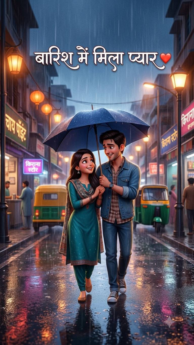 बारिश में मिला प्यार ❤️ | Romantic Love Story | Heart Touching Story | Hindi Shorts