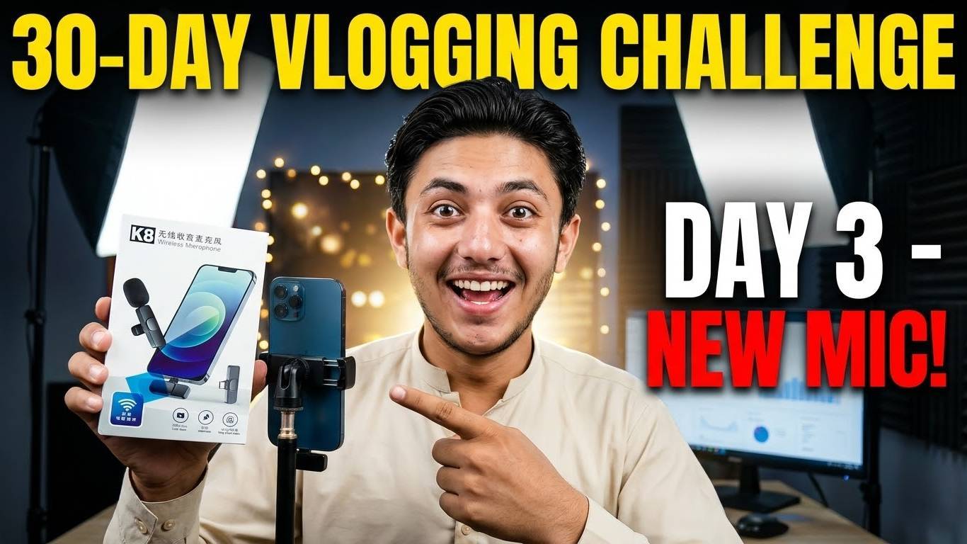 Today is my 30 day vloging day 3 today i buy a mic let's unboxing