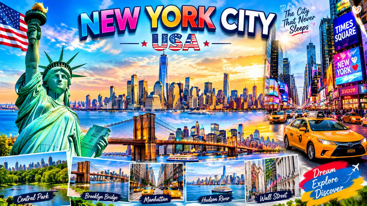 USA new york city of America beautiful view