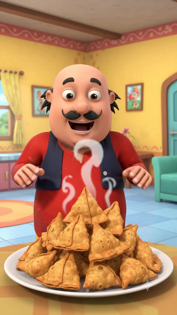 😂 Motu's Samosa Love Went TOO FAR! 😱🔥 | Motu Patlu Funny Cartoon #Shorts
