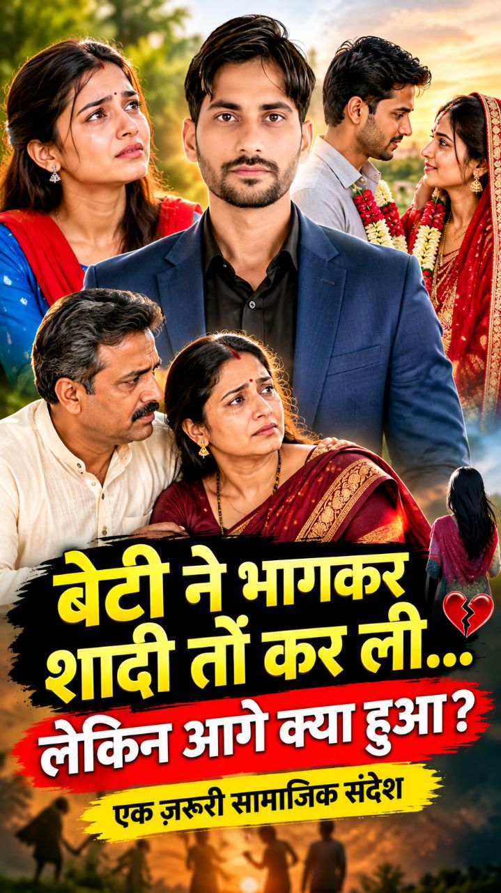💔 बेटी ने भागकर शादी तो कर ली, लेकिन आगे जो हुआ 😭 | Emotional Family Story | Hindi Kahani