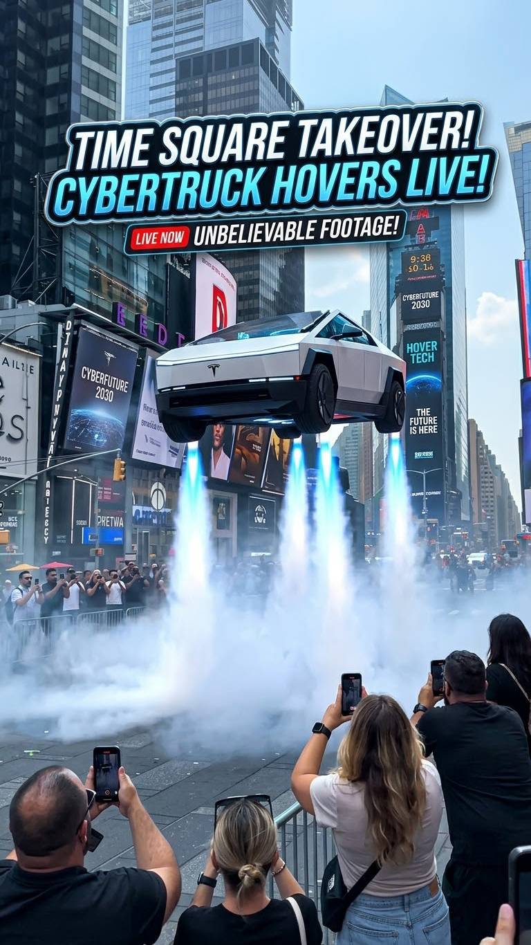 😱 A FLYING TESLA JUST LANDED IN TIMES SQUARE! 🇺🇸🚀