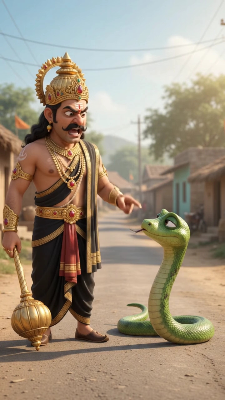 😂🐍 जब गुस्से वाले यमराज का सामना हुआ VIP साँप से! 🤣🔥
